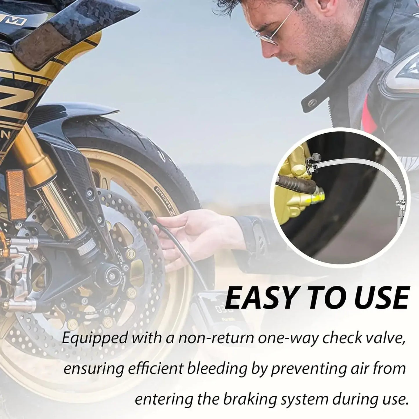 Brake Bleeder Hose – One-Way Valve for Mess-Free Bleeding