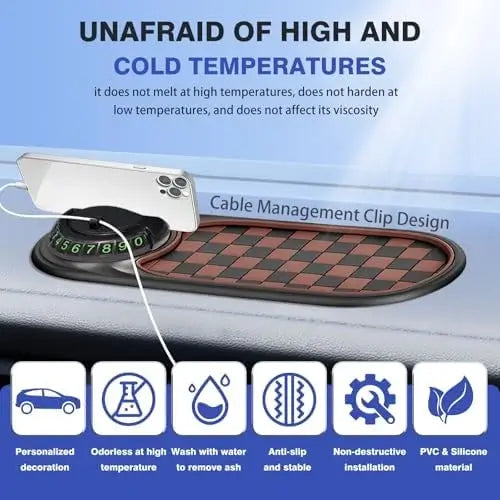 Multifunctional Car Anti-Slip Mat with Phone Holder
