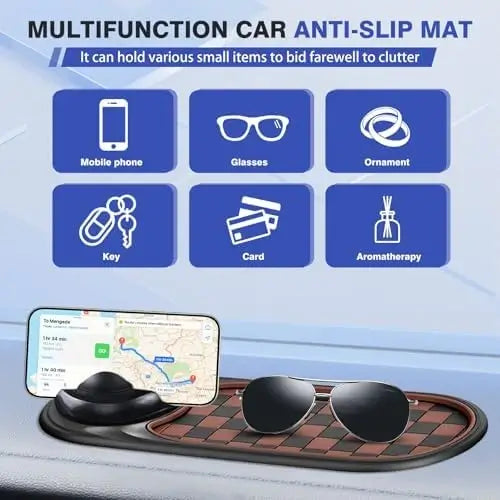 Multifunctional Car Anti-Slip Mat with Phone Holder