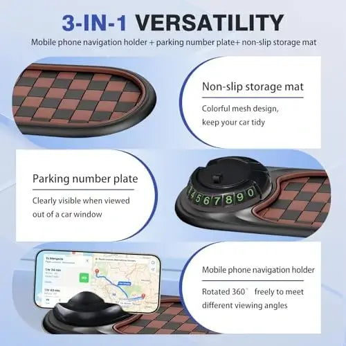 Multifunctional Car Anti-Slip Mat with Phone Holder