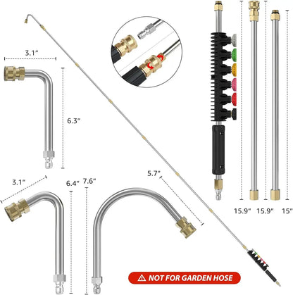 [Upgraded] Powerful Morale Pressure Washer Extension Wand Set