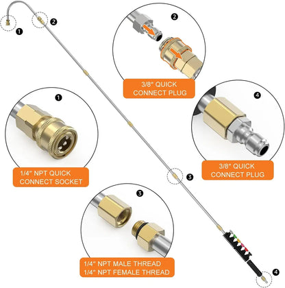 [Upgraded] Powerful Morale Pressure Washer Extension Wand Set