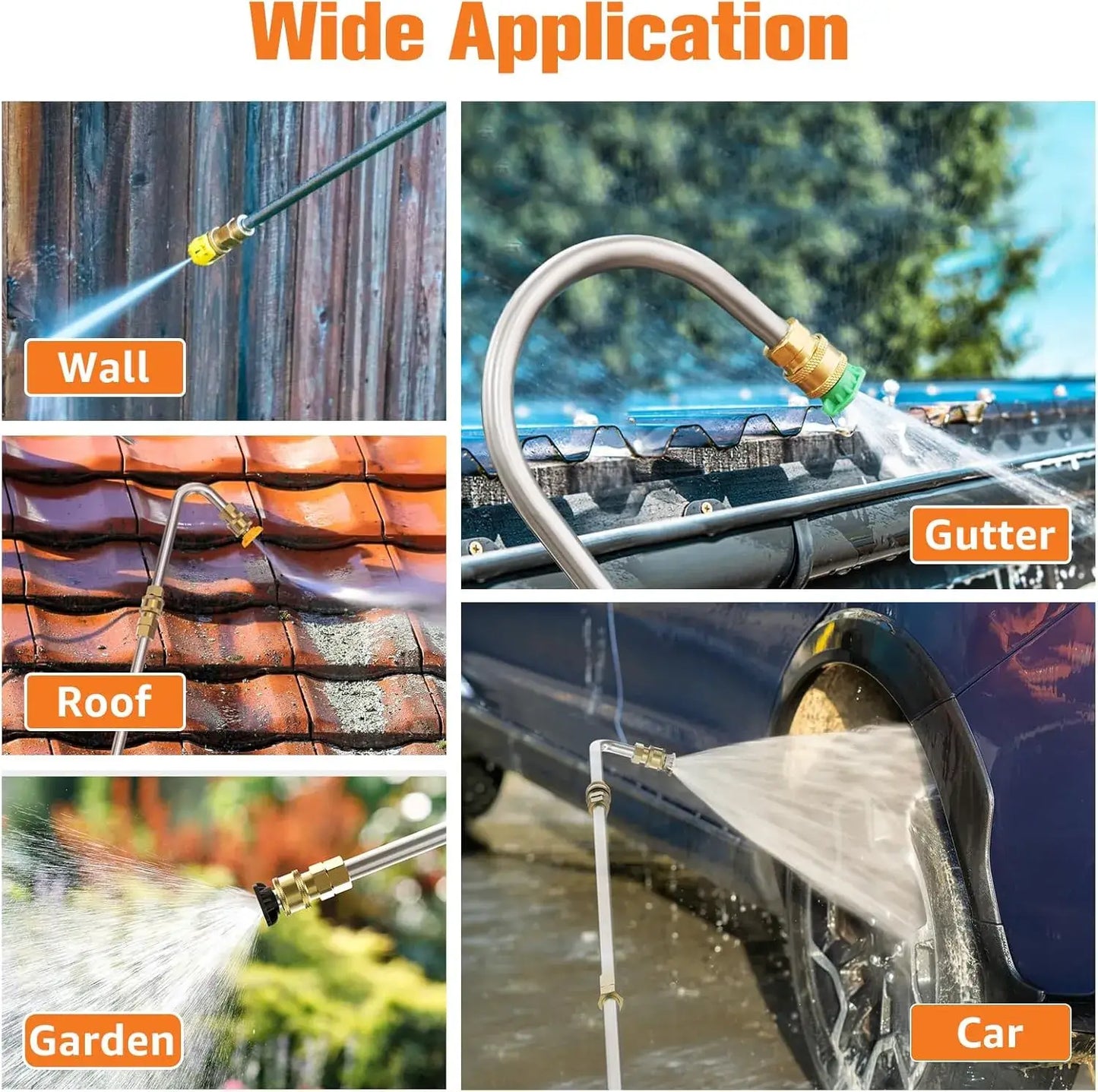 [Upgraded] Powerful Morale Pressure Washer Extension Wand Set
