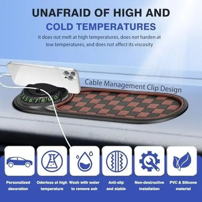 Multifunctional Car Anti-Slip Mat with Phone Holder