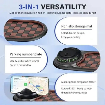 Multifunctional Car Anti-Slip Mat with Phone Holder